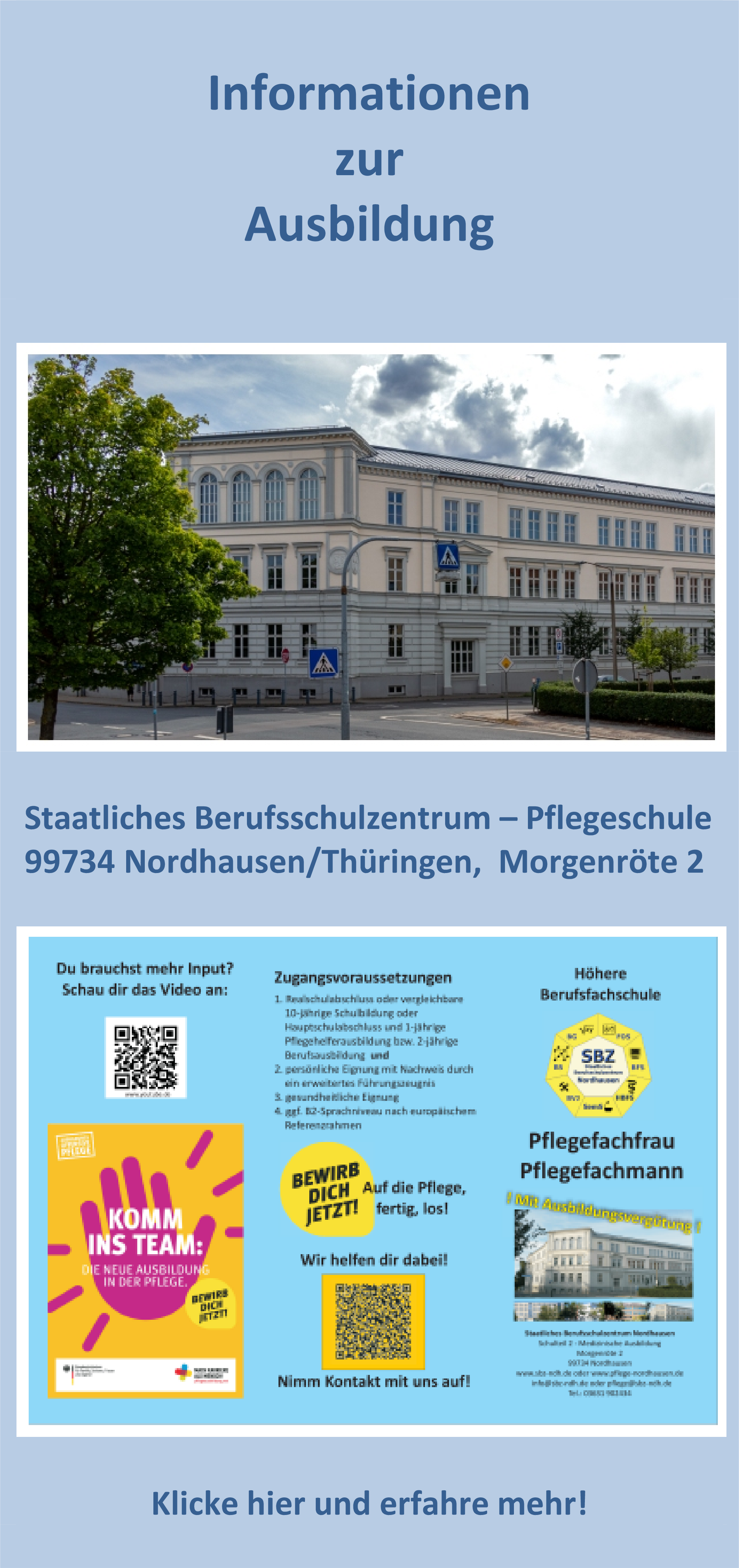 Informationen zur Ausbildung